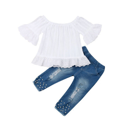 Ensemble ( Jean et Haut) pour Filles DECOACT