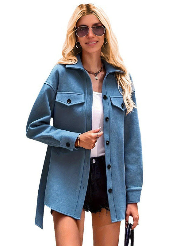 Manteau court à lacets avec poche sakizal