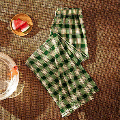 Pantalon taille haute slim droit à jambes larges sakizal