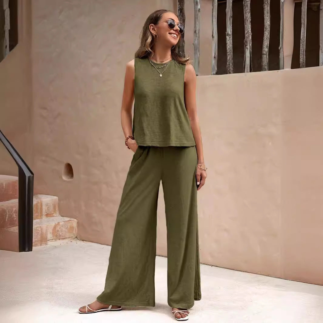 Ensemble haut sans manches & pantalon long DECOACT