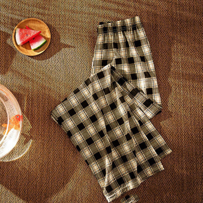 Pantalon taille haute slim droit à jambes larges sakizal