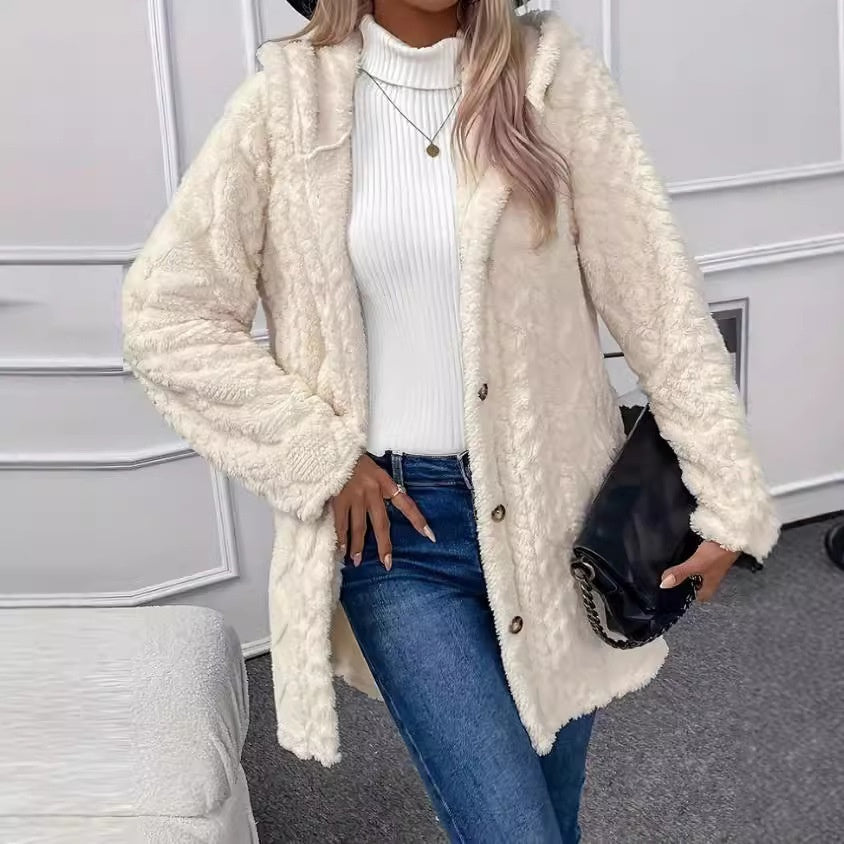 Cardigan à capuche bouton sakizal