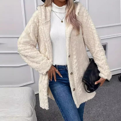 Cardigan à capuche bouton sakizal