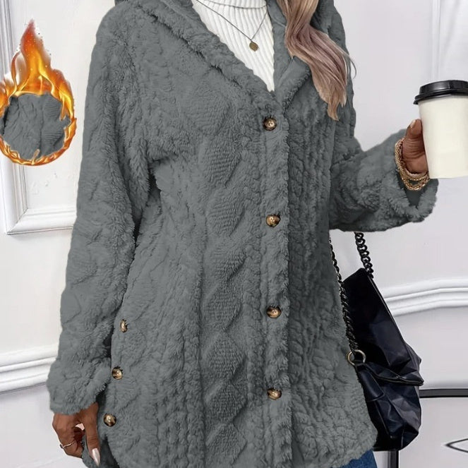 Cardigan à capuche bouton sakizal