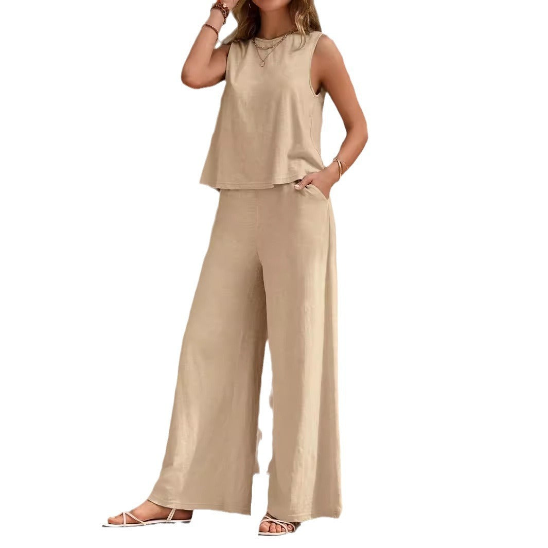 Ensemble haut sans manches & pantalon long DECOACT