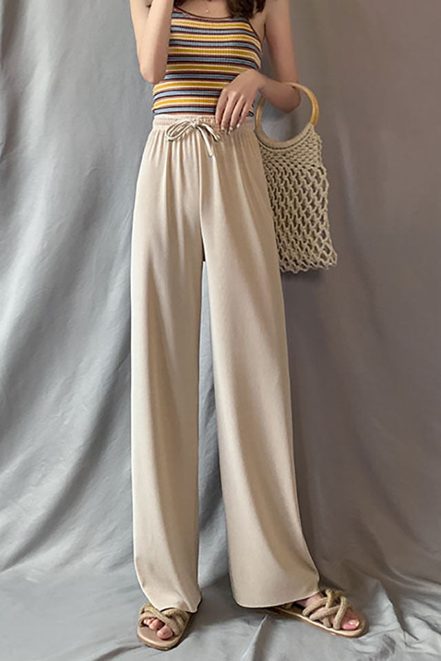 Pantalon Large à Taille Haute sakizal