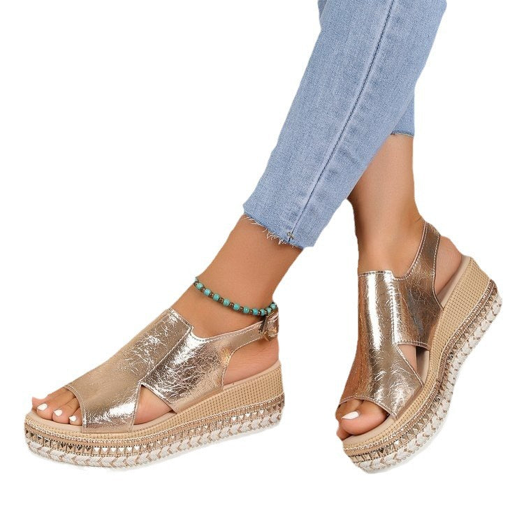 Sandales à plateforme et semelle en corde sakizal