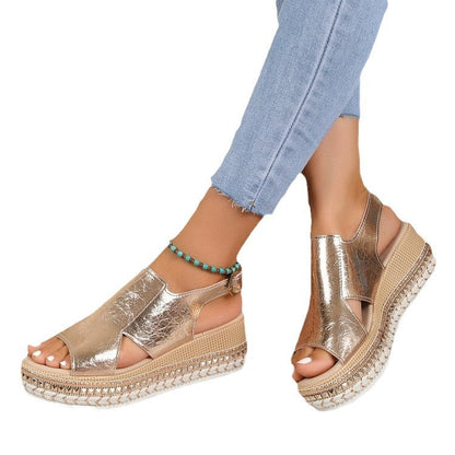 Sandales à plateforme et semelle en corde sakizal