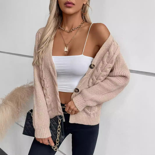 Cardigan Tricoté à Torsades Uni DECOACT