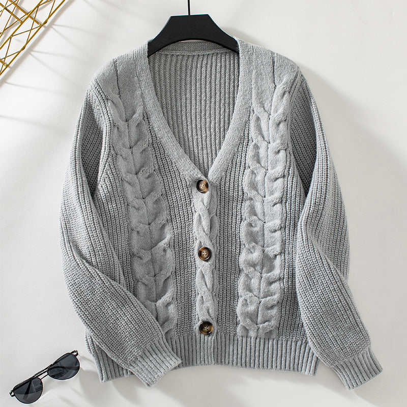 Cardigan Tricoté à Torsades Uni DECOACT