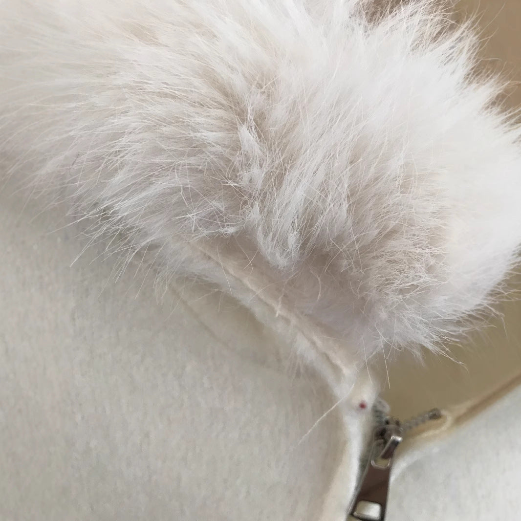 Cardigan à col en fourrure sakizal