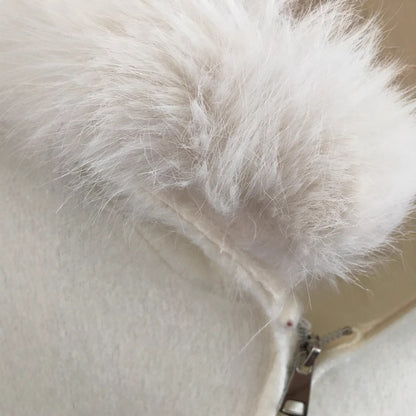 Cardigan à col en fourrure sakizal