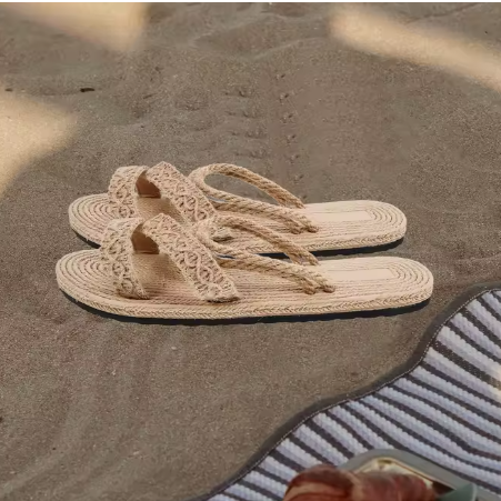Sandales rustiques en paille pour femmes SAKIZAL