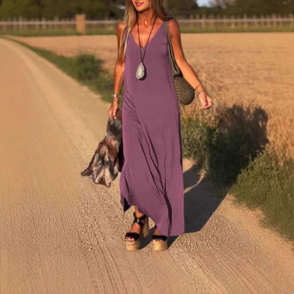 Robe à bretelles et col en V DECO ACT