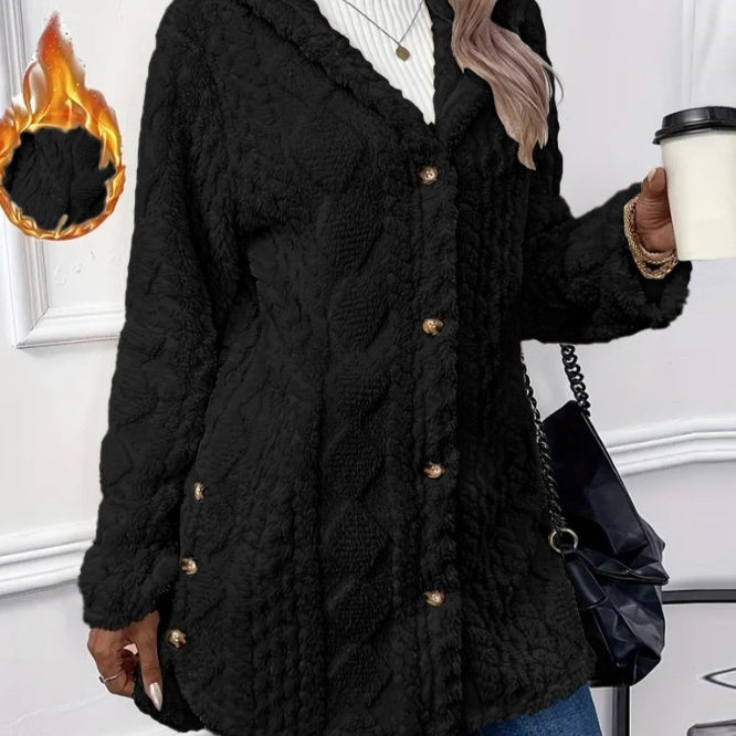 Cardigan à capuche bouton sakizal