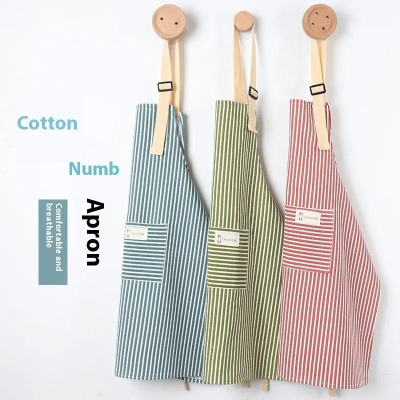 Tablier de cuisine en coton lin null