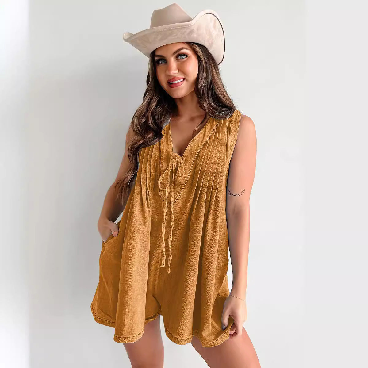 Combinaison en jean sans manches DECO ACT