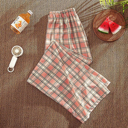 Pantalon taille haute slim droit à jambes larges sakizal