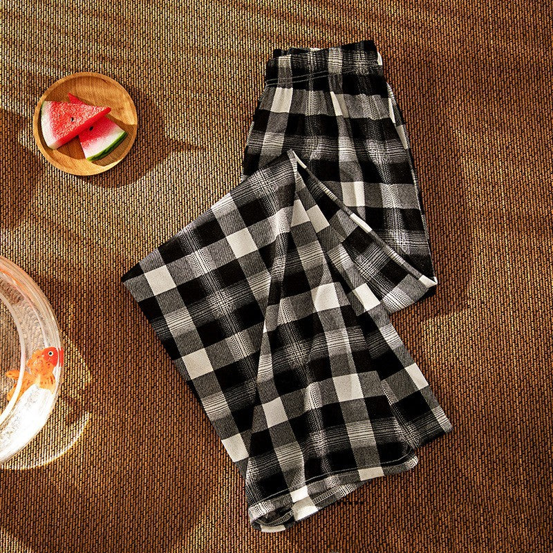 Pantalon taille haute slim droit à jambes larges sakizal