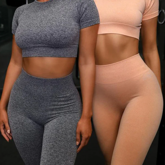 Leggings de course, hauts à manches courtes sakizal